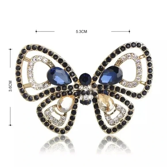VQ Rhinestones Butterfly Brooch - Picture 4 of 7